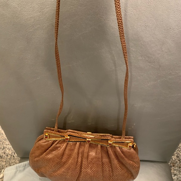 Judith Lieber Vintage lizard skin clutch bag - Picture 7 of 12